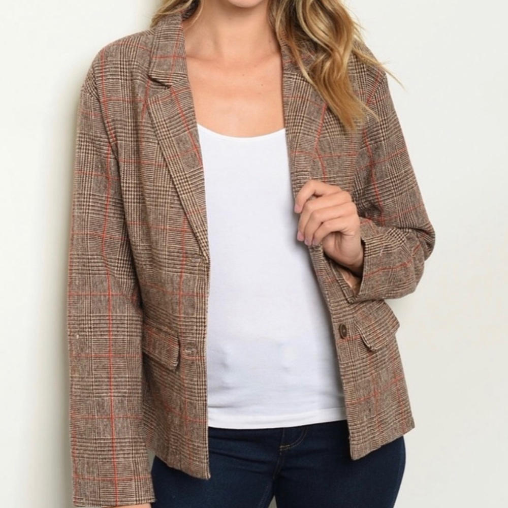 Loveriche Plaid Blazer